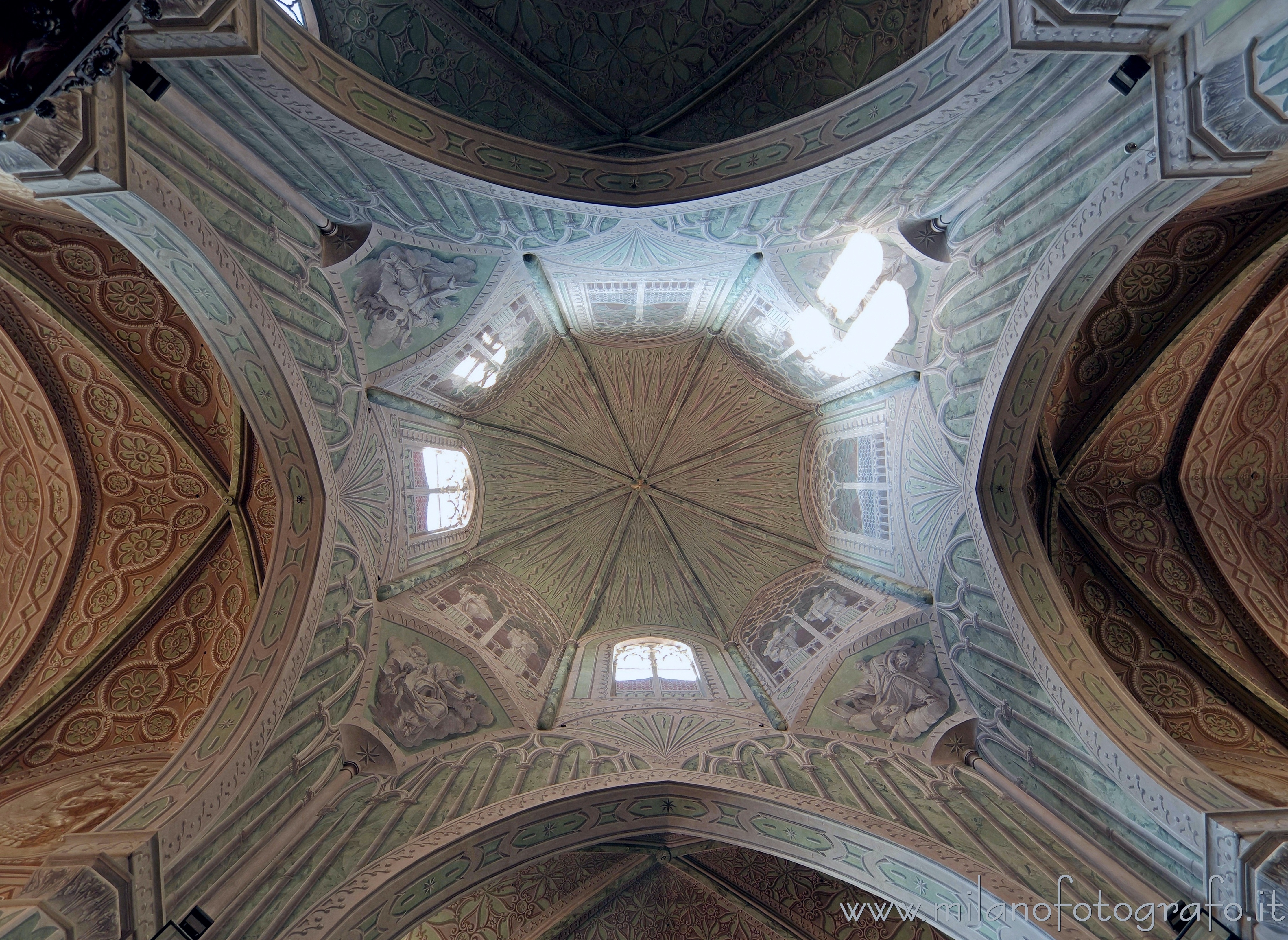 Biella (Italy) - Ceiling of the crossing of the Cathedral of Biella